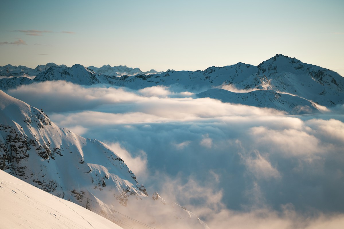 A view of the mountains at Lech Zürs am Arlberg