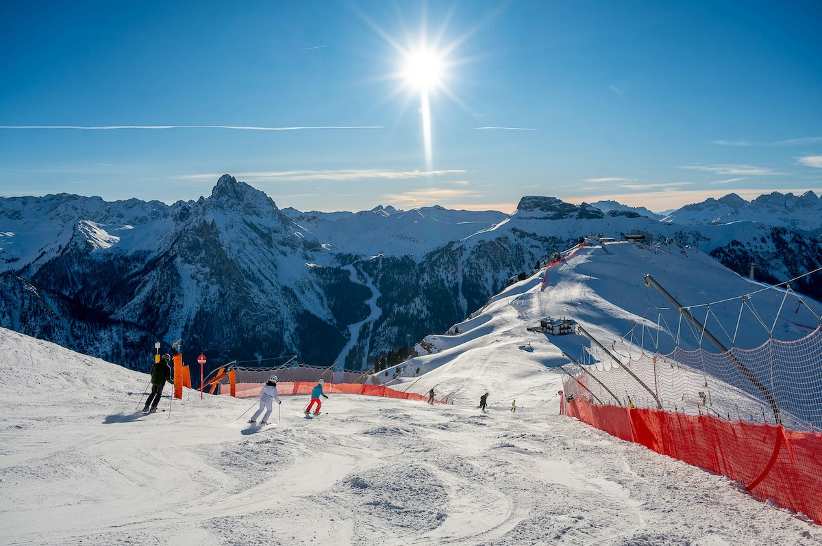 A group of people in the dolomites